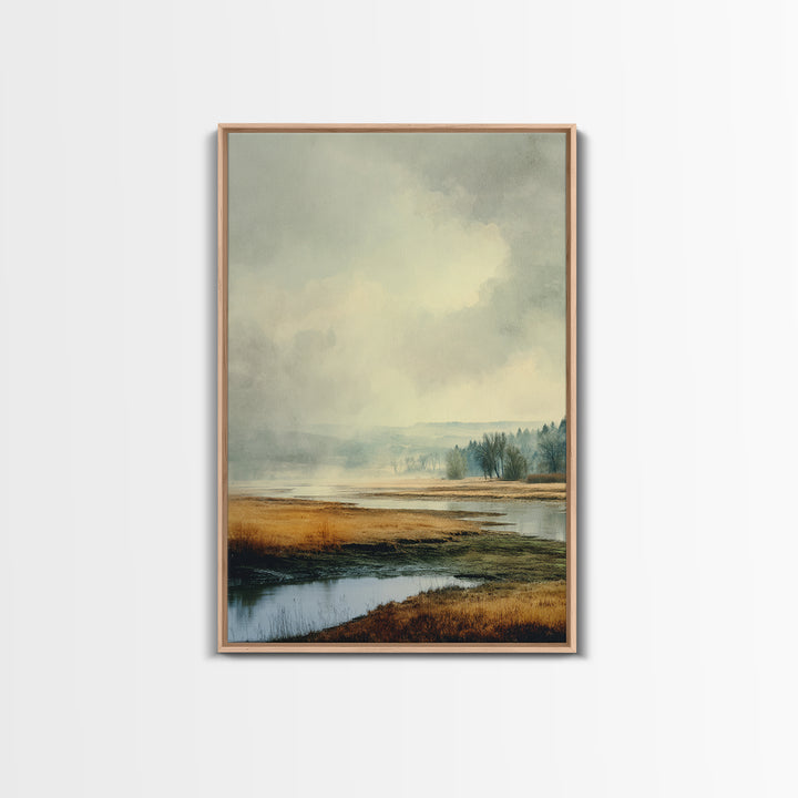 Gallery Style Landscape with Expansive Negative Space Canvas Print, Above Sofa Art, Canvas Print, Living Room Decor, Statement, ASA-2x3-32