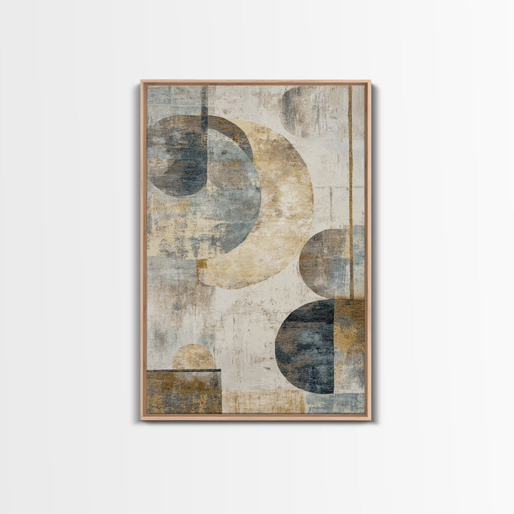 Large Modern Organic Shapes Framed Canvas Print, Above Sofa Art, Luxury Decor, Living Room Decor, Abstract Art, Statement, ASA-2x3-34