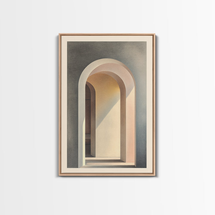 Architectural Arch Study Framed Canvas Print, Above Sofa Art, Textured Painting, Living Room Decor, Abstract Art, Statement, ASA-2x3-41