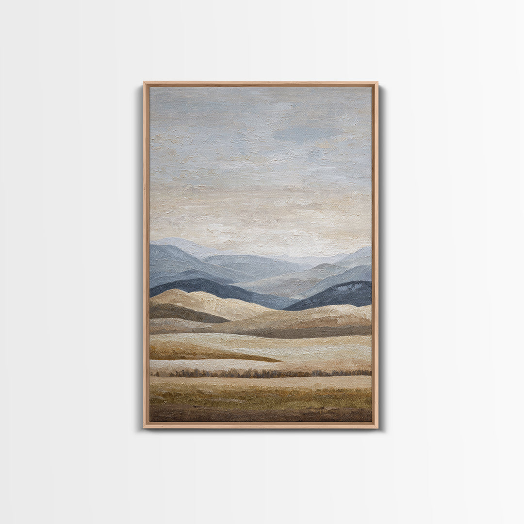 Sunlit Rolling Hills Canvas Print, Above Sofa Art, Minimalist Decor, Living Room Decor, Fine Art, Statement, Frame Tv Art, ASA-2x3-49