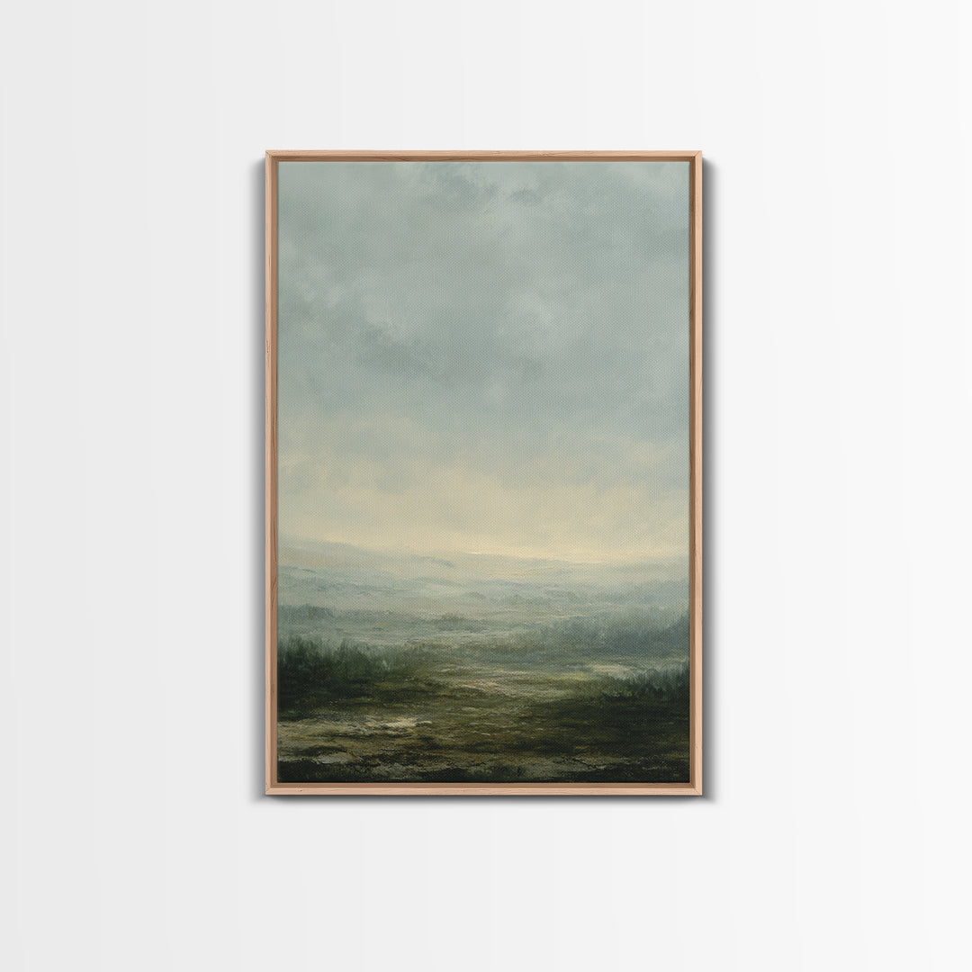 Gallery Style Landscape with Expansive Negative Space Canvas Print, Above Sofa Art, Coastal Wall Art, Living Room Decor, ASA-2x3-56