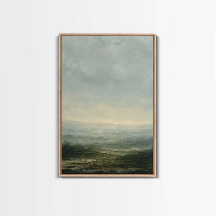 Gallery Style Landscape with Expansive Negative Space Canvas Print, Above Sofa Art, Coastal Wall Art, Living Room Decor, ASA-2x3-56
