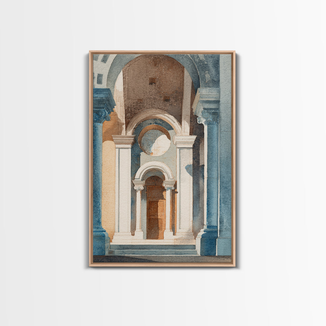 Architectural Arch Study Canvas Print, Above Sofa Art, Printable Wall Art, Living Room Decor, Statement, Wall Art Print, ASA-2x3-65