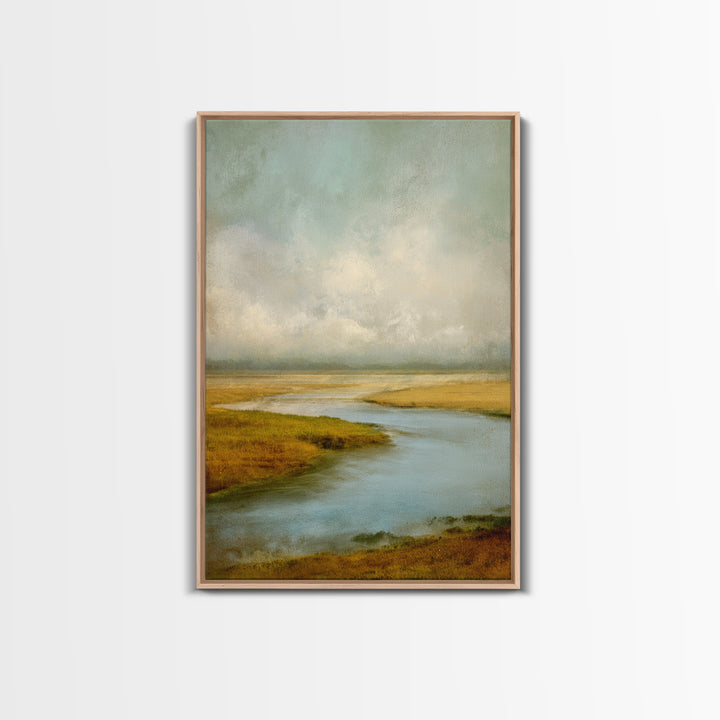 Abstract River Bends Canvas Print, Above Sofa Art, Horizontal Wall Art, Living Room Decor, Abstract Art, Statement, ASA-2x3-7