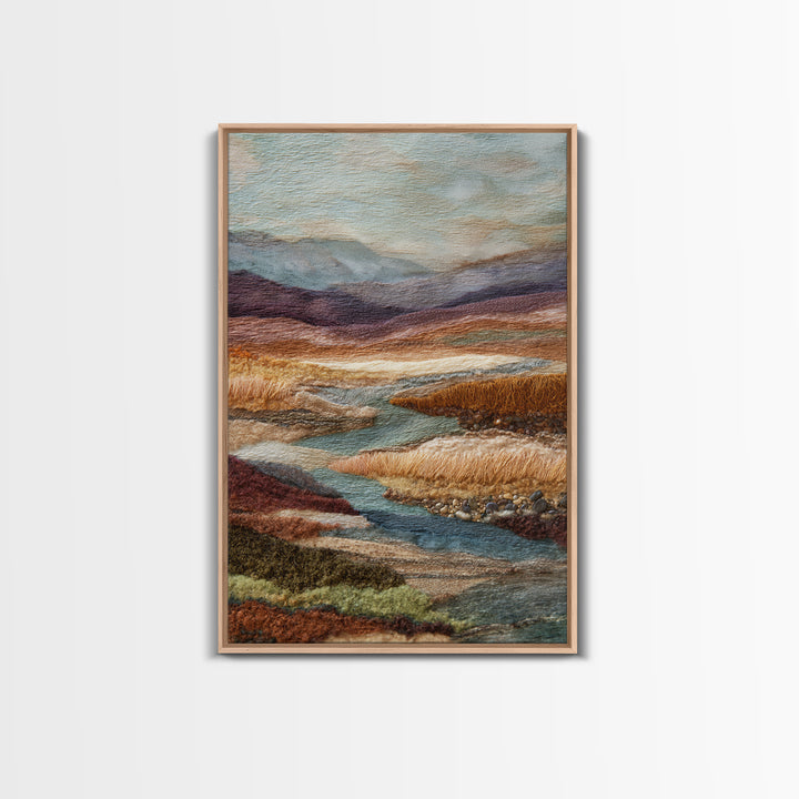 Abstract River Bends Canvas Print, Above Sofa Art, Statement Artwork, Living Room Decor, Abstract Art, Statement, ASA-2x3-79