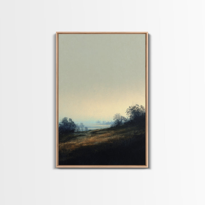 Gallery Style Landscape with Expansive Negative Space Canvas Print, Above Sofa Art, Boho Wall Art, Living Room Decor, Statement, ASA-2x3-8