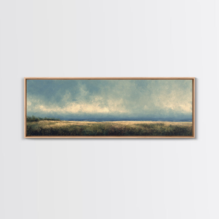 Gallery Style Landscape with Expansive Negative Space Canvas Print, Above Sofa Art, Living Room Wall Art, Living Room Decor, ASA-3x1-16