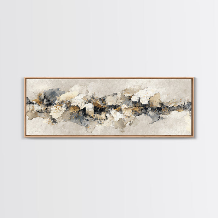 Large Modern Organic Shapes Framed Canvas Print, Above Sofa Art, Large Wall Art, Living Room Decor, Abstract Art, Statement, ASA-3x1-18