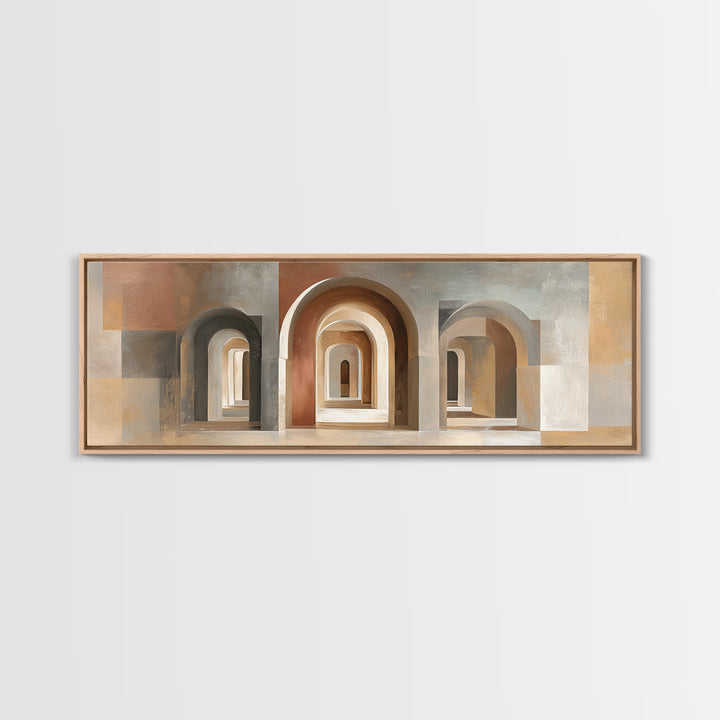 Architectural Arch Study Canvas Print, Above Sofa Art, Horizontal Wall Art, Living Room Decor, Abstract Art, Statement, ASA-3x1-25
