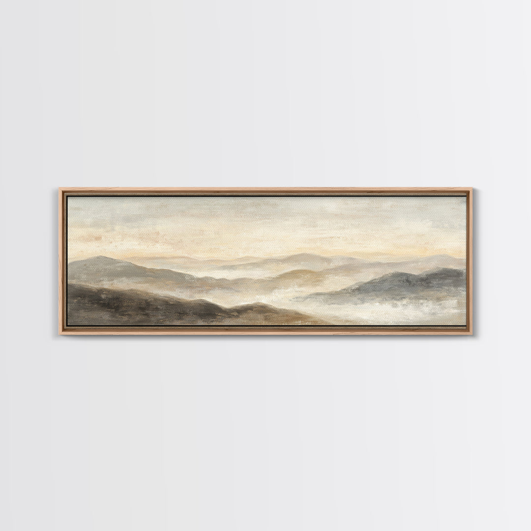 Sunlit Rolling Hills Framed Canvas Print, Above Sofa Art, Wall Art Print, Living Room Decor, Fine Art, Statement, Modern Art, ASA-3x1-57