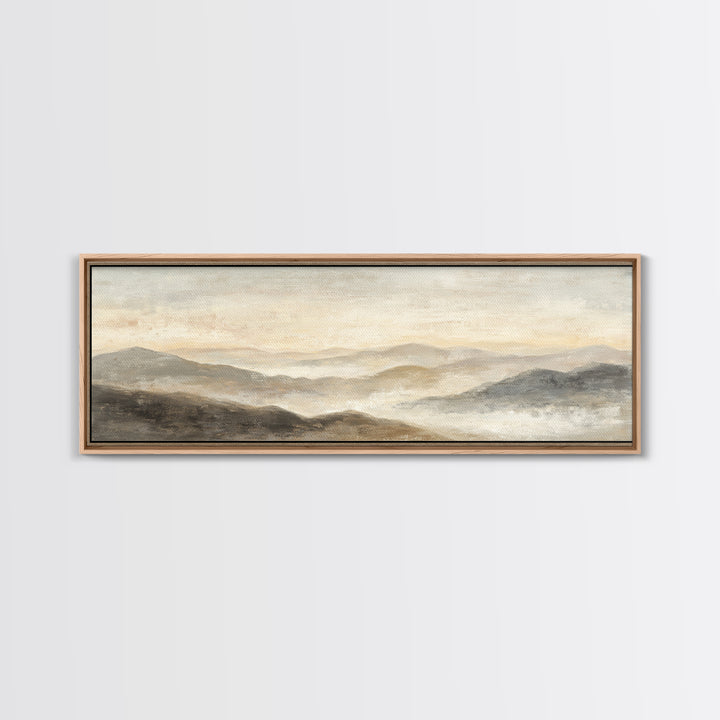 Sunlit Rolling Hills Framed Canvas Print, Above Sofa Art, Wall Art Print, Living Room Decor, Fine Art, Statement, Modern Art, ASA-3x1-57