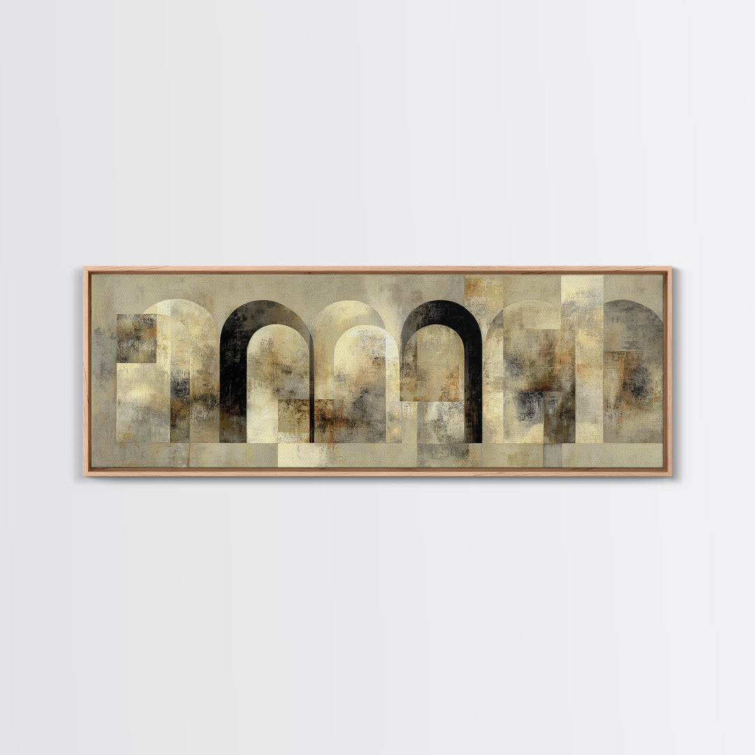 Architectural Arch Study Framed Canvas Print, Above Sofa Art, Living Room Wall Art, Living Room Decor, Fine Art, Statement, ASA-3x1-73