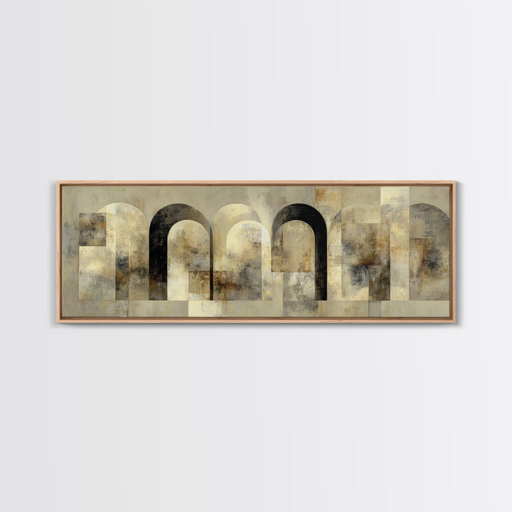 Architectural Arch Study Framed Canvas Print, Above Sofa Art, Living Room Wall Art, Living Room Decor, Fine Art, Statement, ASA-3x1-73