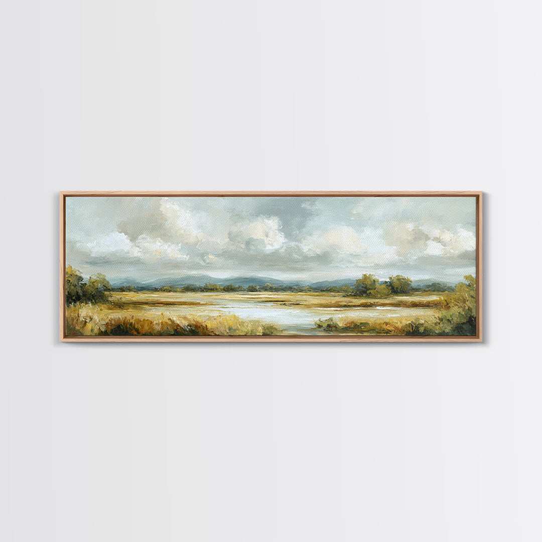Gallery Style Landscape with Expansive Negative Space Canvas Print, Above Sofa Art, Living Room Decor, Statement, ASA-3x1-88