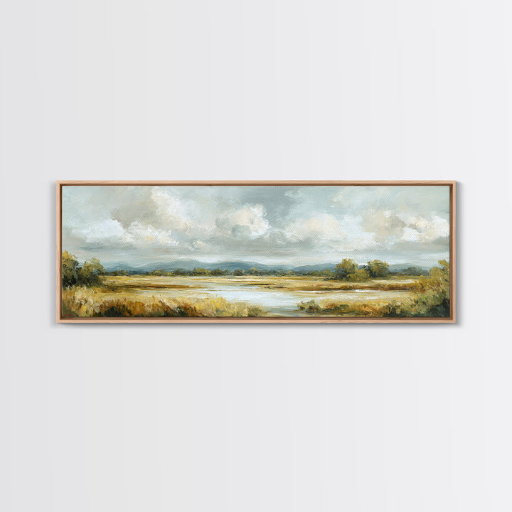 Gallery Style Landscape with Expansive Negative Space Canvas Print, Above Sofa Art, Living Room Decor, Statement, ASA-3x1-88