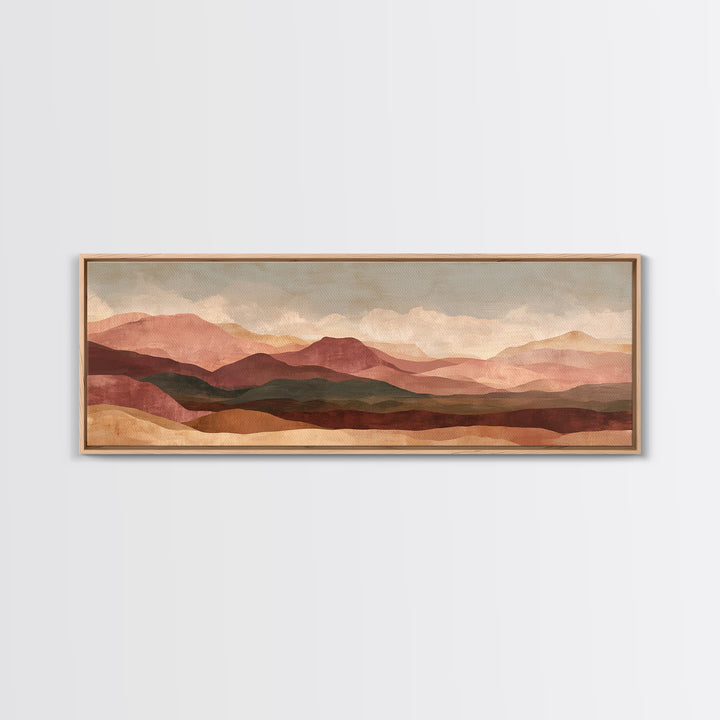 Abstract Canyon Landscape Canvas Print, Above Sofa Art, Gallery Decor, Living Room Decor, Fine Art, Statement, Minimalist Decor, ASA-3x1-95