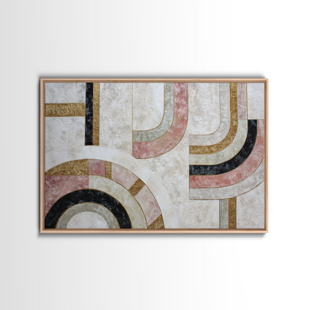 Textured Plaster Abstract Framed Canvas Print, Above Sofa Art, Minimalist Decor, Living Room Decor, Abstract Art, Statement, ASA-3x2-15