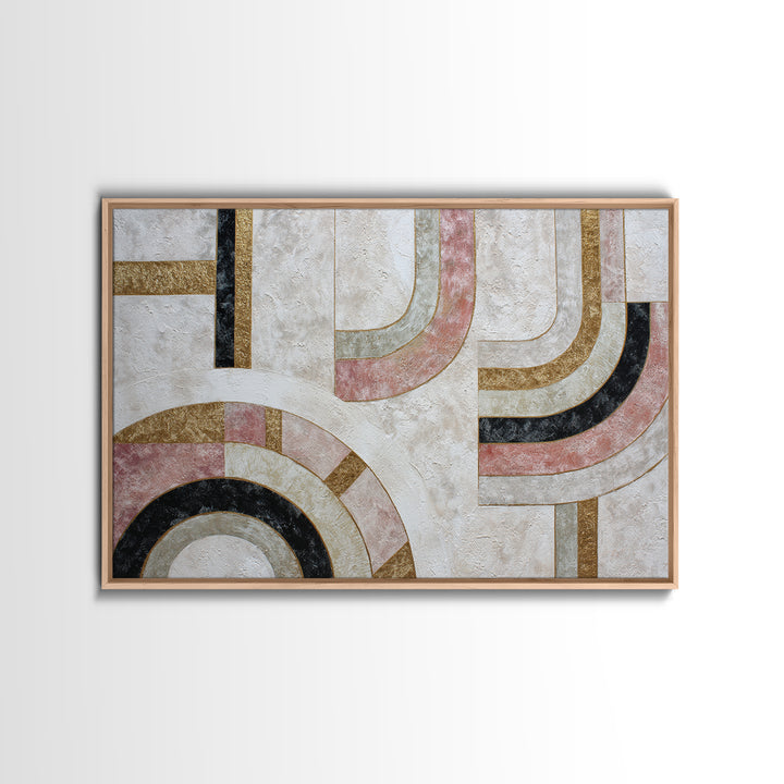 Textured Plaster Abstract Framed Canvas Print, Above Sofa Art, Minimalist Decor, Living Room Decor, Abstract Art, Statement, ASA-3x2-15
