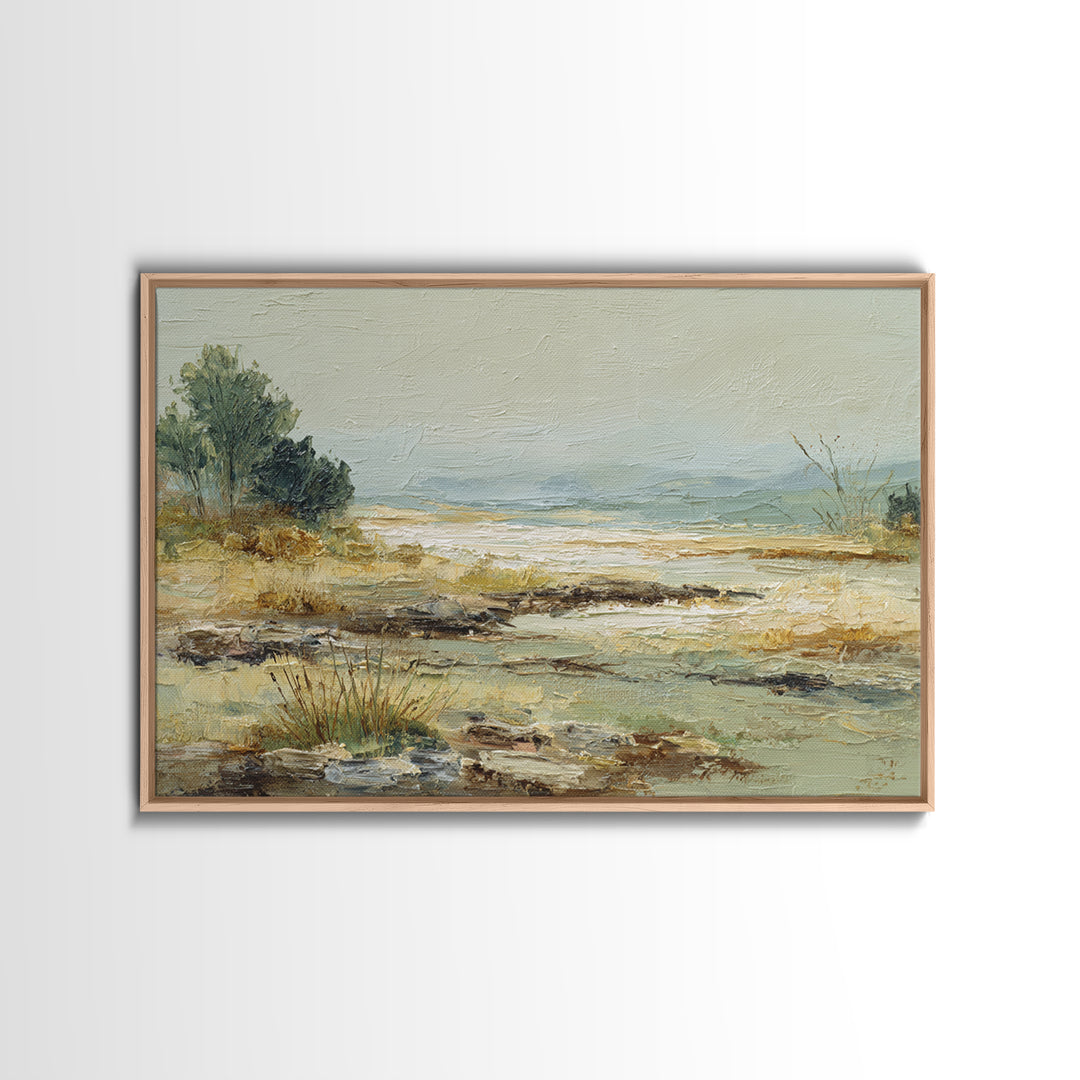 Oversized Abstract Landscape Canvas Print, Above Sofa Art, Canvas Print, Living Room Decor, Statement, Botanical Wall Art, ASA-3x2-29