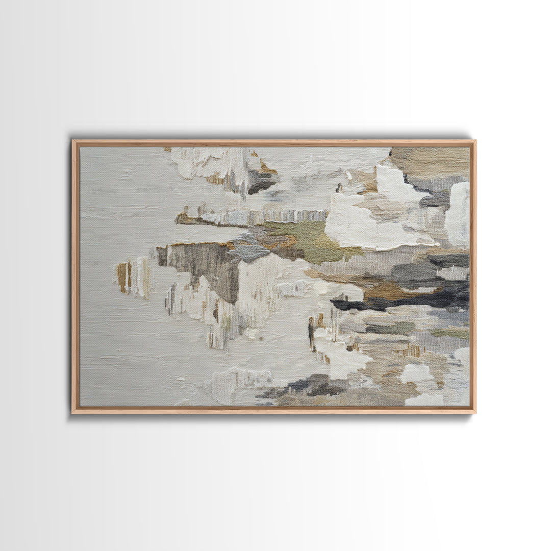 Large Modern Organic Shapes Canvas Print, Above Sofa Art, Frame Tv Art, Living Room Decor, Statement, Coastal Wall Art, ASA-3x2-30