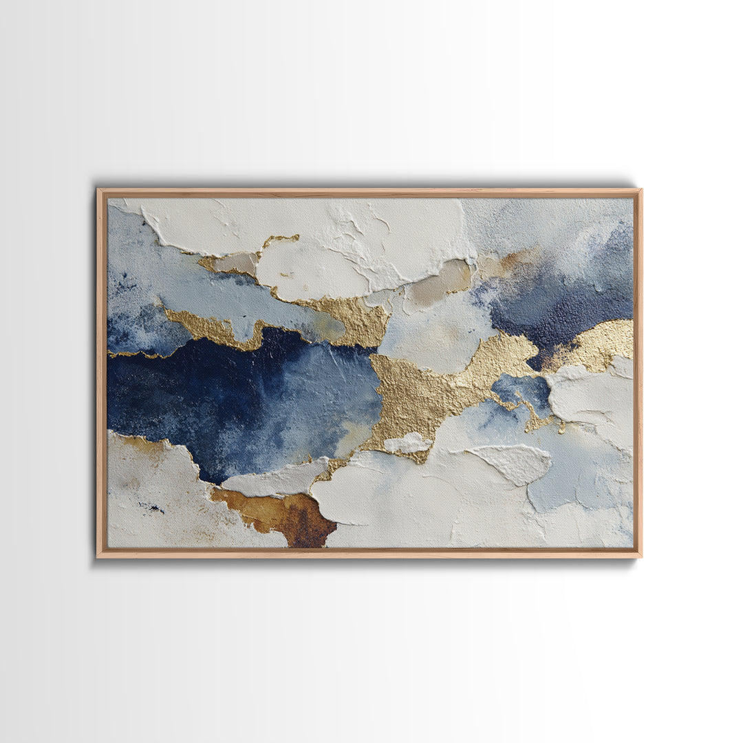 Textured Plaster Abstract Framed Canvas Print, Above Sofa Art, Set of 3 Prints, Living Room Decor, Abstract Art, Statement, ASA-3x2-39