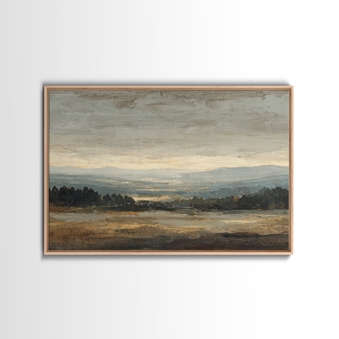 Oversized Abstract Landscape Canvas Print, Above Sofa Art, Canvas Print, Living Room Decor, Statement, Botanical Wall Art, ASA-3x2-53