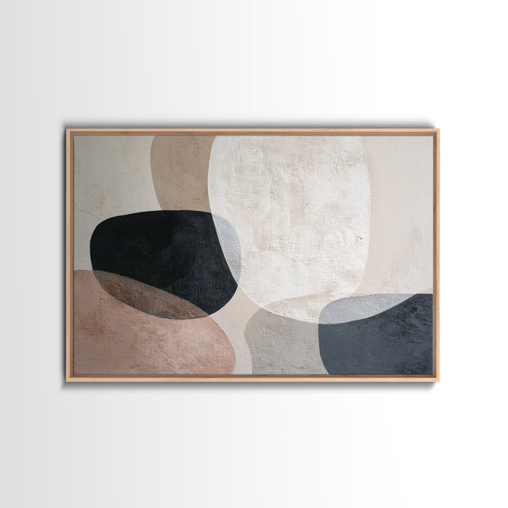 Large Modern Organic Shapes Canvas Print, Above Sofa Art, Frame Tv Art, Living Room Decor, Statement, Coastal Wall Art, ASA-3x2-54