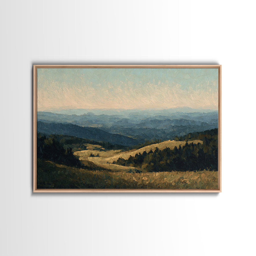 Wide Olive and Beige Meadow Panorama Canvas Print, Above Sofa Art, Textured Wall Art, Living Room Decor, Fine Art, Statement, ASA-3x2-62