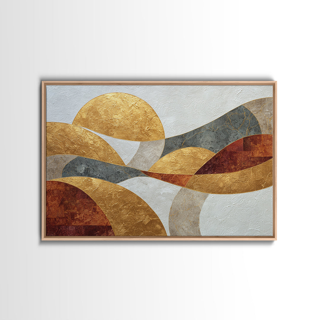 Textured Plaster Abstract Framed Canvas Print, Above Sofa Art, Contemporary Art, Living Room Decor, Fine Art, Statement, ASA-3x2-63