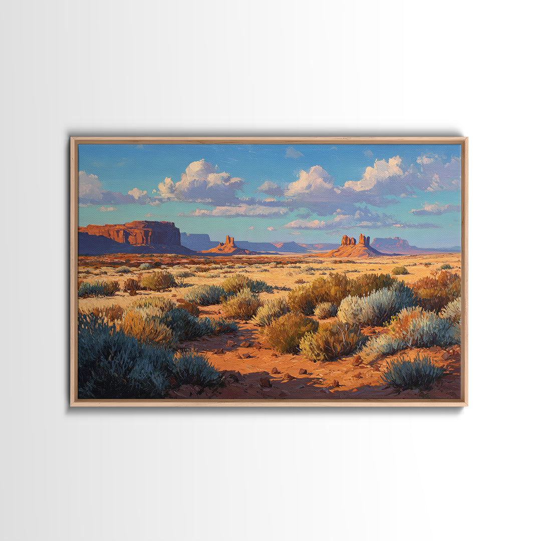 Desert Mesa Panorama Canvas Print, Above Sofa Art, Coastal Wall Art, Living Room Decor, Fine Art, Statement, Statement Artwork, ASA-3x2-72