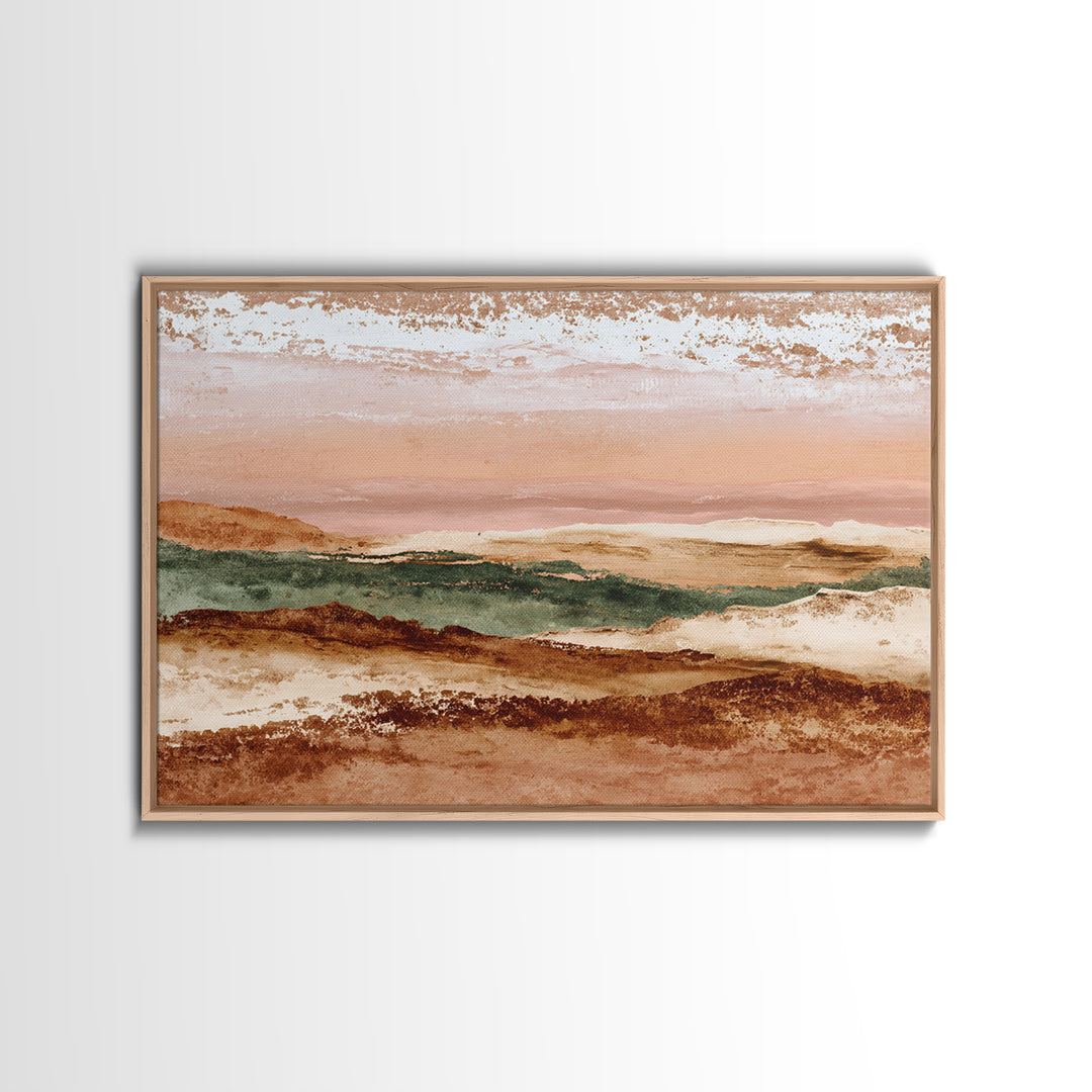 Abstract Canyon Landscape Canvas Print, Above Sofa Art, Neutral Decor, Living Room Decor, Oil Painting, Statement, Wall Art, ASA-3x2-83