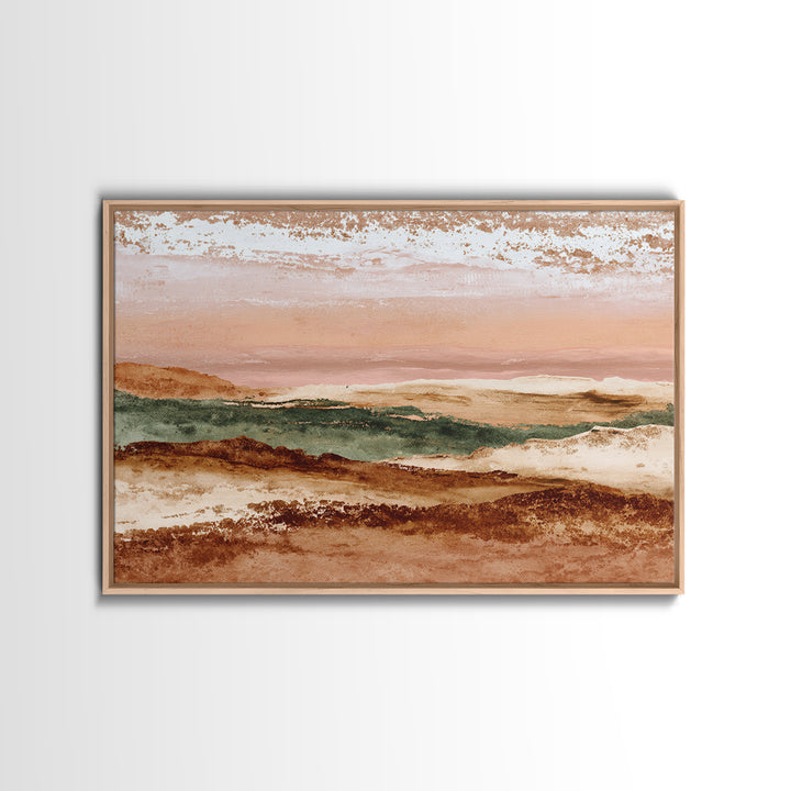 Abstract Canyon Landscape Canvas Print, Above Sofa Art, Neutral Decor, Living Room Decor, Oil Painting, Statement, Wall Art, ASA-3x2-83