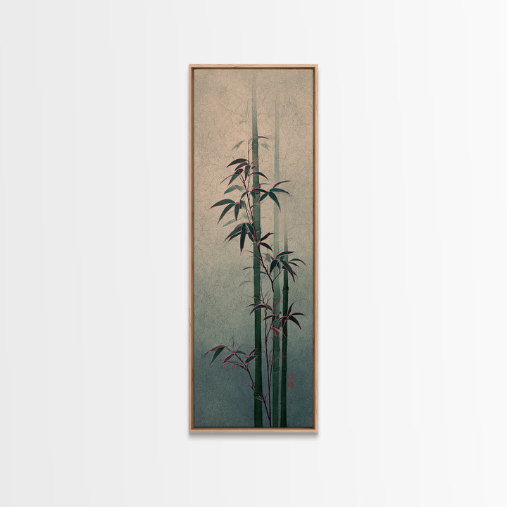Minimal Bamboo Stalks Canvas Print, Asian Inspired Art, Printable Art, Living Room Decor, Fine Art, Harmony, Neutral Wall Art, ASI-1x3-56