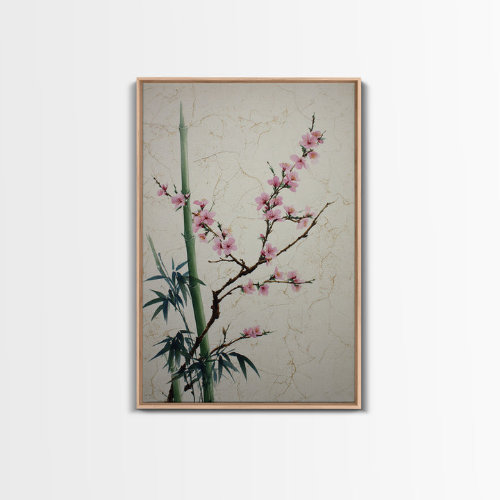 Cherry Blossom Branch Canvas Print, Asian Inspired Art, Asian Wall Art, Living Room Decor, Fine Art, Harmony, Minimalist Decor, ASI-2x3-11