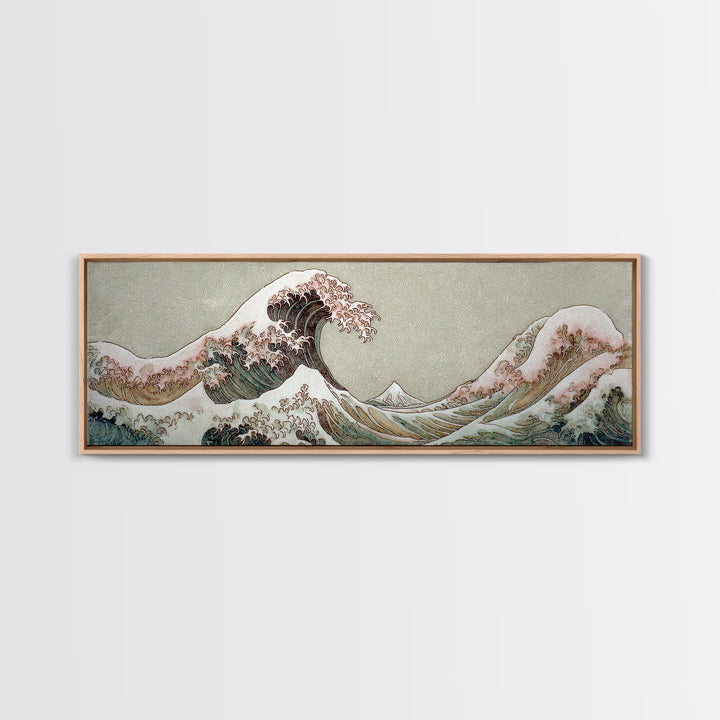 Hokusai Ocean Wave Without Copying the Original Canvas Print, Asian Inspired Art, Asian Art, Living Room Decor, Harmony, ASI-3x1-14