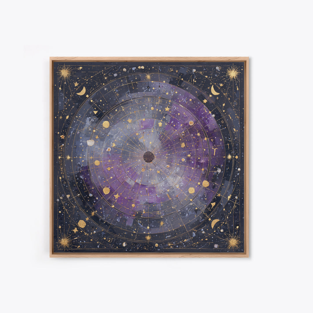 Scorpio Formed from Stars and Jeweled Shadows Canvas Print, Astrology Art, Statement Artwork, Living Room Decor, Oil Painting, AST-1x1-82