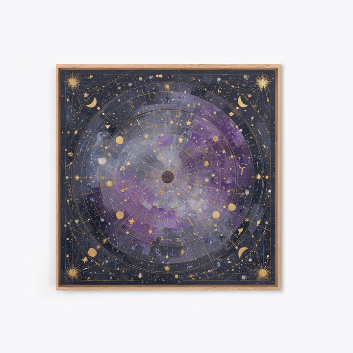 Scorpio Formed from Stars and Jeweled Shadows Canvas Print, Astrology Art, Statement Artwork, Living Room Decor, Oil Painting, AST-1x1-82