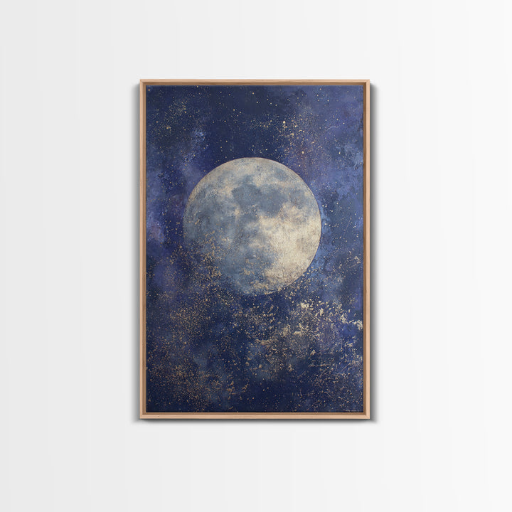 Lunar Phase Composition Canvas Print, Astrology Art, Cat Art, Living Room Decor, Zodiac, Zodiac Wall Art, Leo Wall Art, AST-2x3-45