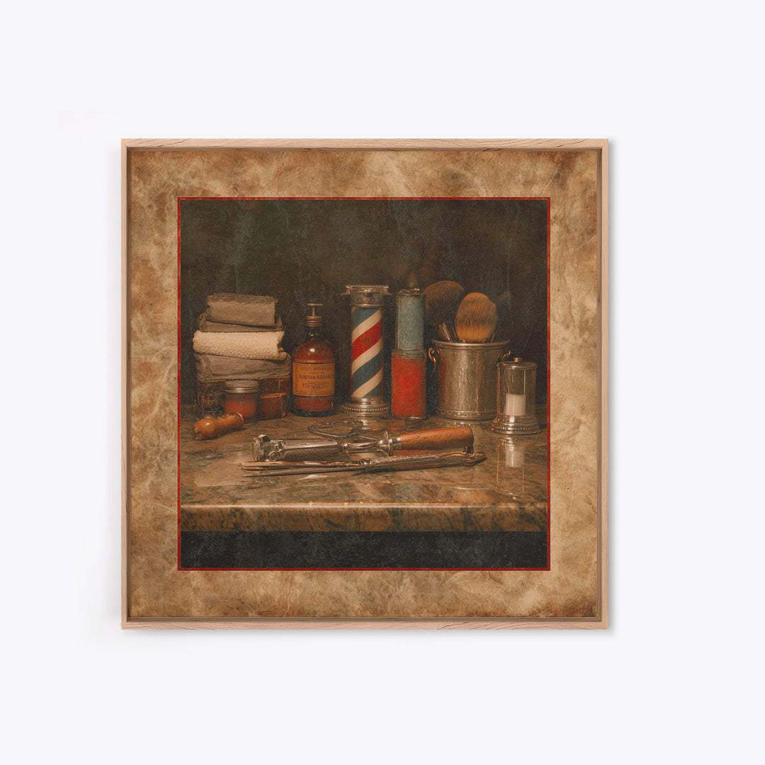 Retro Clipper Advertising Art Canvas Print, Barbershop Art, Black Art, Barbershop Decor, Fine Art, Grooming, Living Room Art, BAA-1x1-23