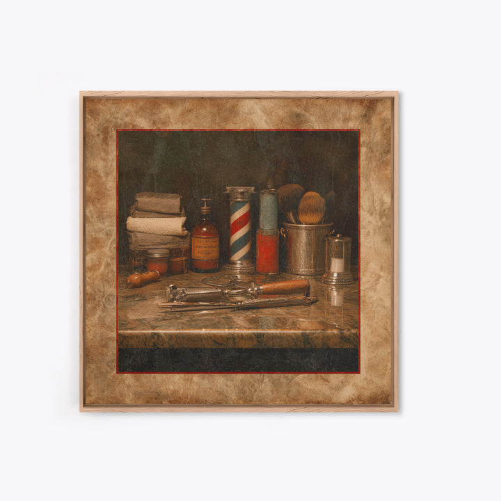 Retro Clipper Advertising Art Canvas Print, Barbershop Art, Black Art, Barbershop Decor, Fine Art, Grooming, Living Room Art, BAA-1x1-23