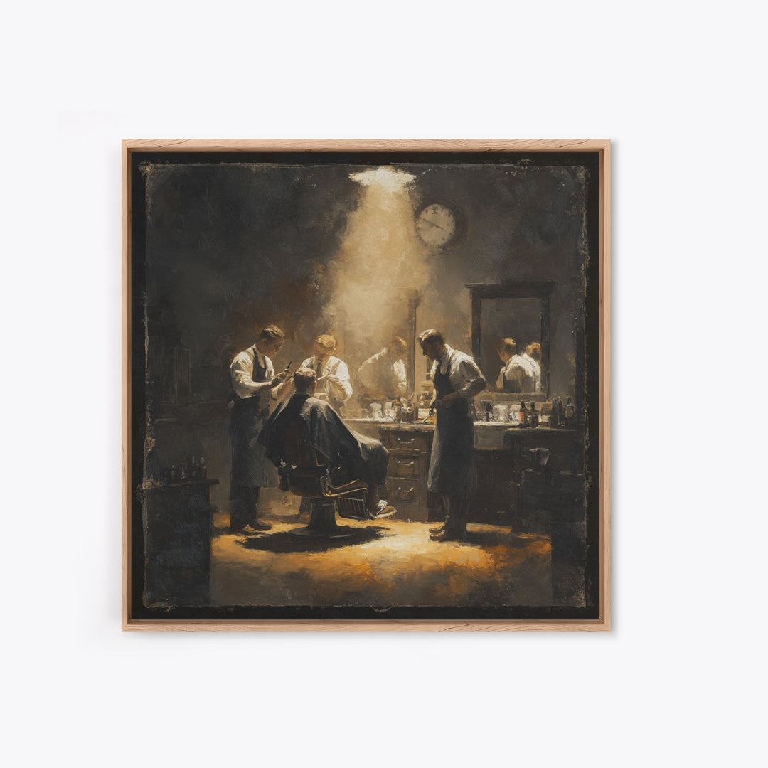 Barber Shop Quartet Musical Poster Without Interior Canvas Print, Barbershop Art, Gallery Decor, Barbershop Decor, Grooming, BAA-1x1-93