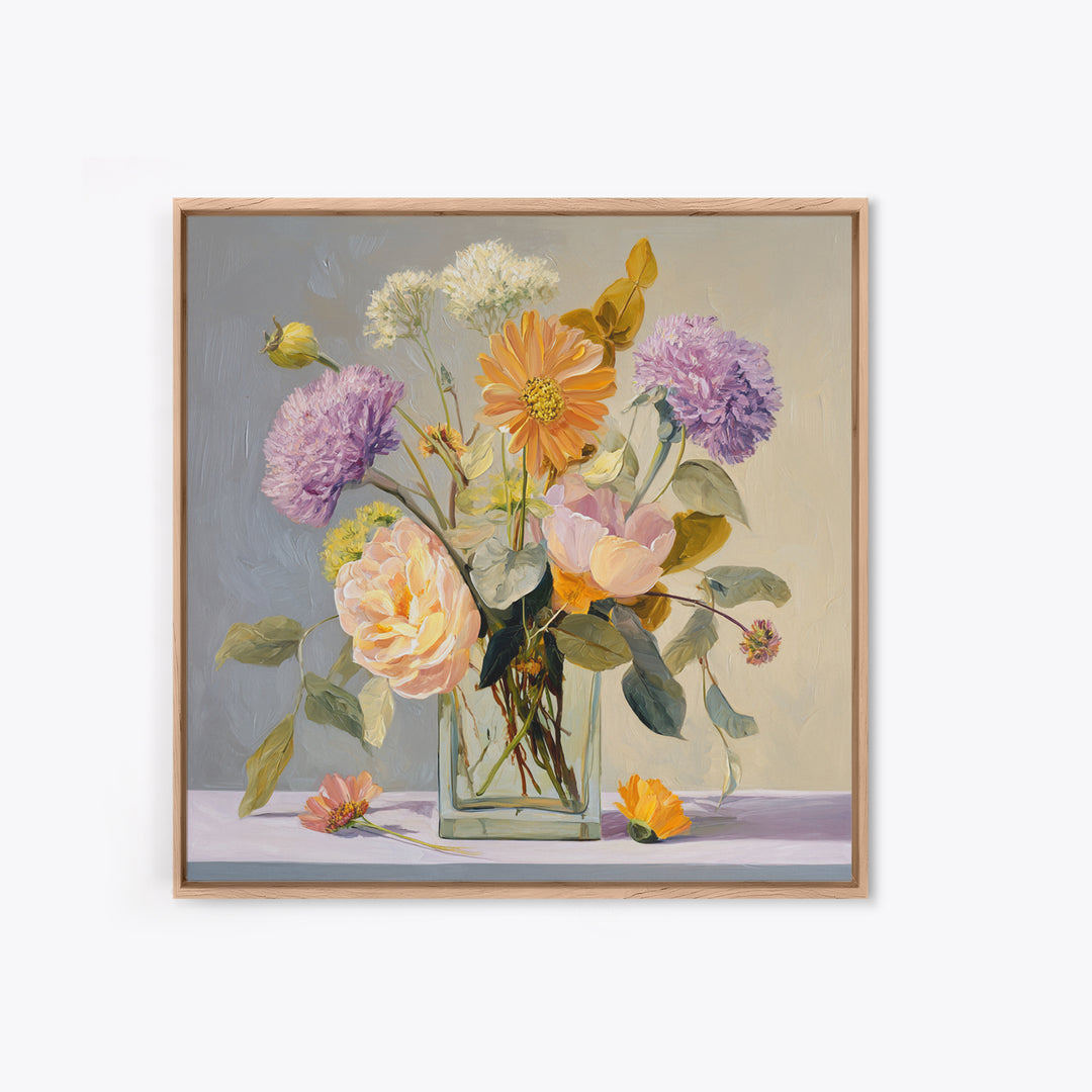 Warm Fireplace Still Life Framed Canvas Print, Bed and Breakfast Art, Bedroom Prints, Living Room Decor, Fine Art, BAB-1x1-42