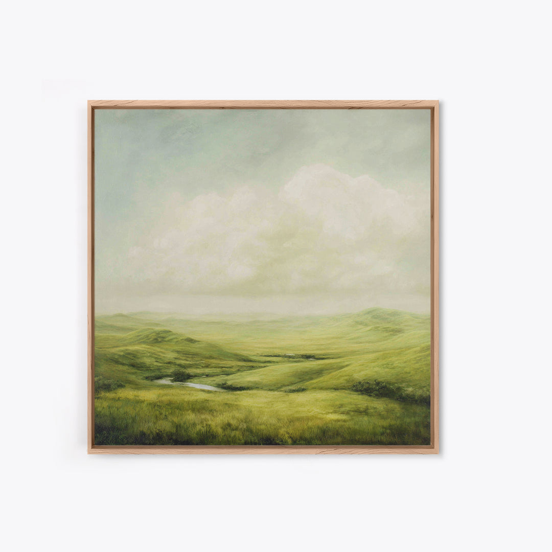 Classic Landscape with Rolling Green Hills Canvas Print, Bed and Breakfast Art, Bedroom Prints, Living Room Decor, BAB-1x1-72