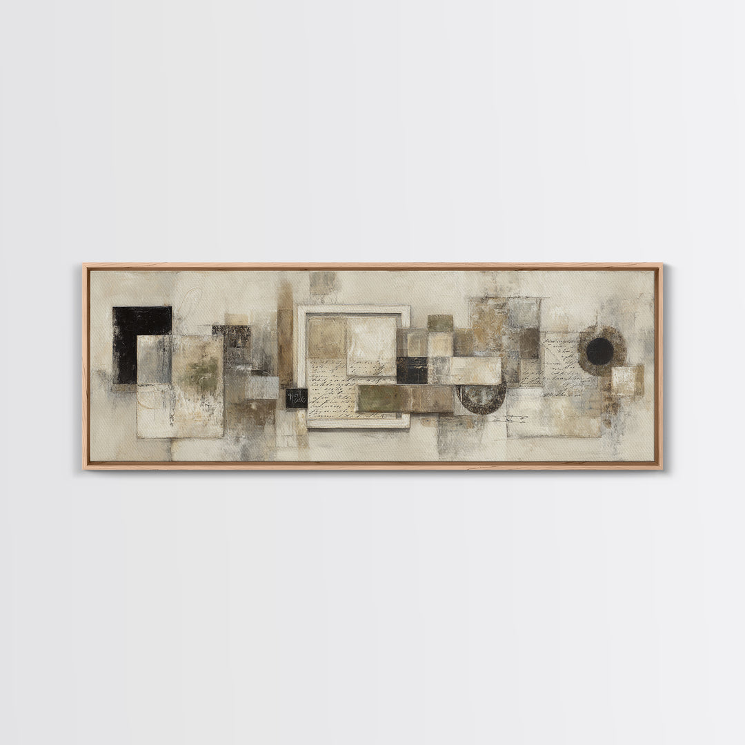 Antique Key and Handwritten Letter Arrangement Without Canvas Print, Bed and Breakfast Art, Neutral Decor, Living Room Decor, BAB-3x1-73