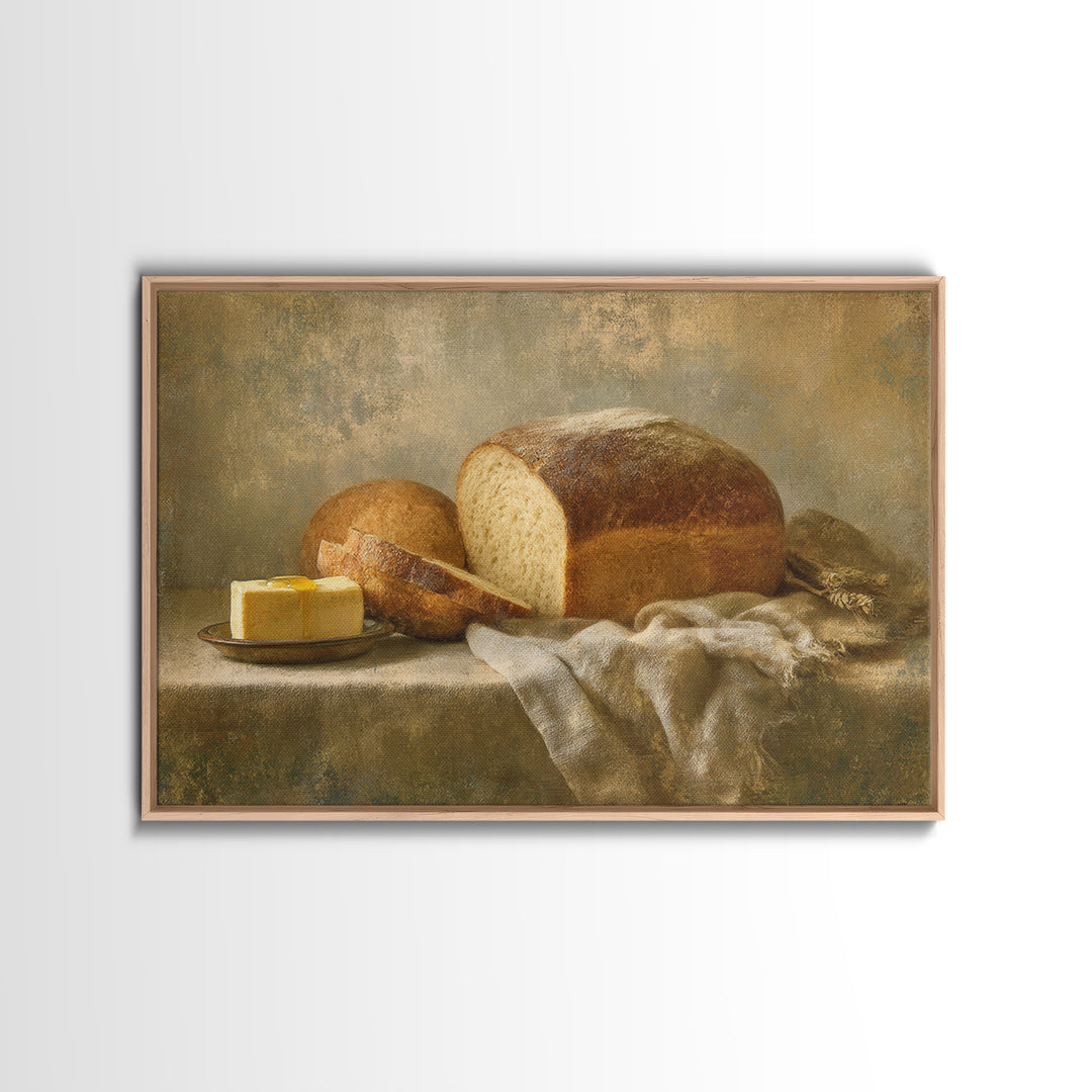 Freshly Baked Bread Canvas Print, Bed and Breakfast Art, Gallery Decor, Living Room Decor, Fine Art, Wall Art, BAB-3x2-48