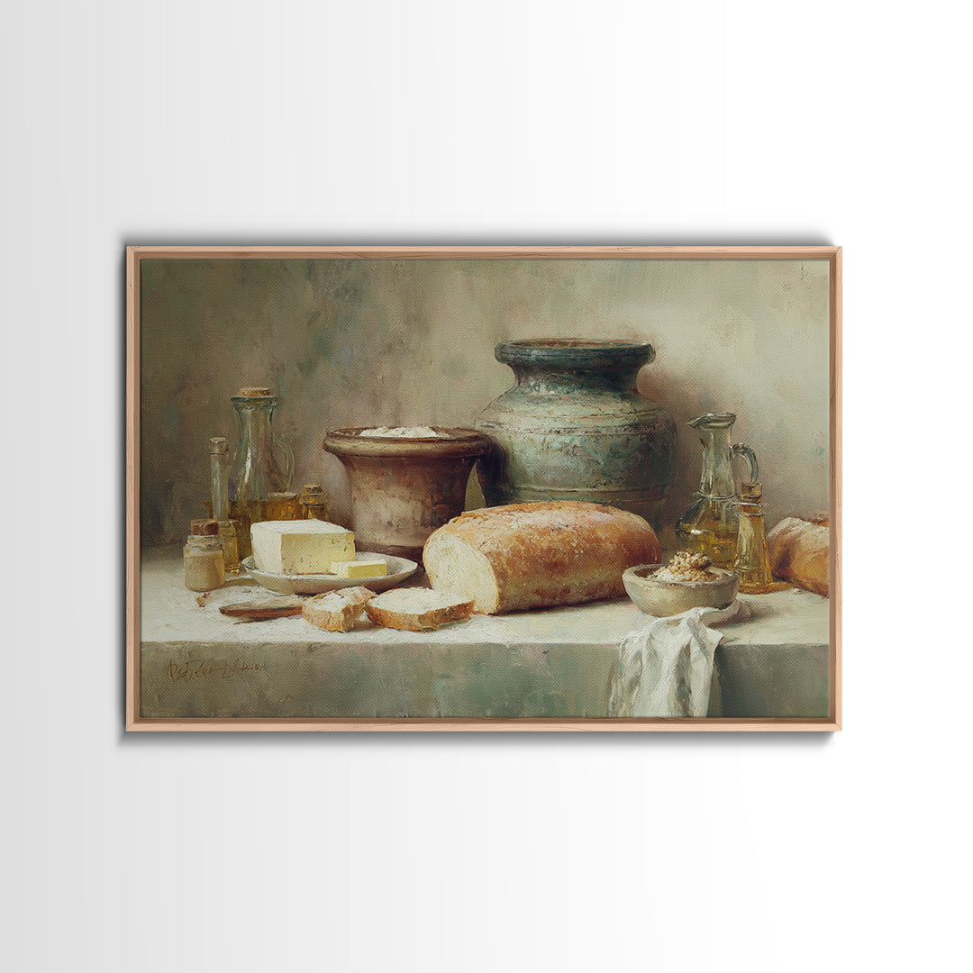 Freshly Baked Bread Canvas Print, Bed and Breakfast Art, Contemporary Art, Living Room Decor, Fine Art, Bedroom Decor, BAB-3x2-72