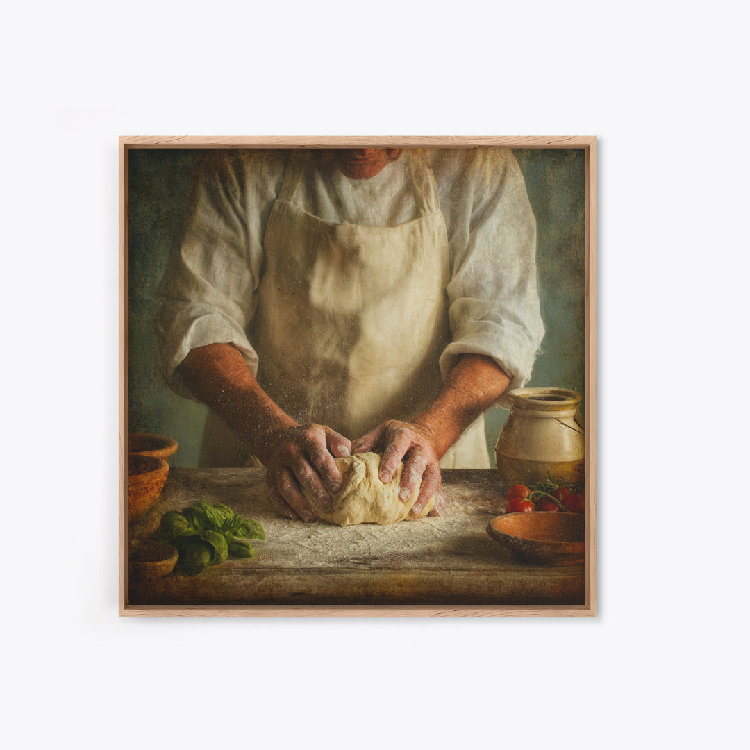 Baker Hands Shaping Dough Canvas Print, Bakery Art, Gallery Decor, Bakery Decor, Fine Art, Patisserie, Wall Art, Home Decor, BAK-1x1-17