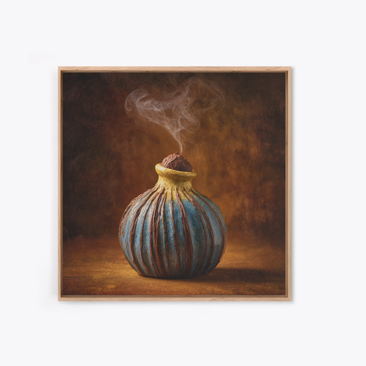Chocolate Truffle Still Life Framed Canvas Print, Bakery Art, Watercolor Print, Bakery Decor, Oil Painting, Patisserie, BAK-1x1-43