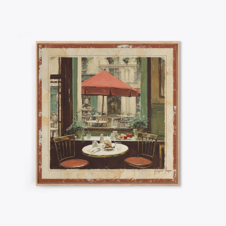 Parisian Dessert Poster Framed Canvas Print, Bakery Art, Print, Bakery Decor, Fine Art, Patisserie, Food Art, Kitchen Print, BAK-1x1-48