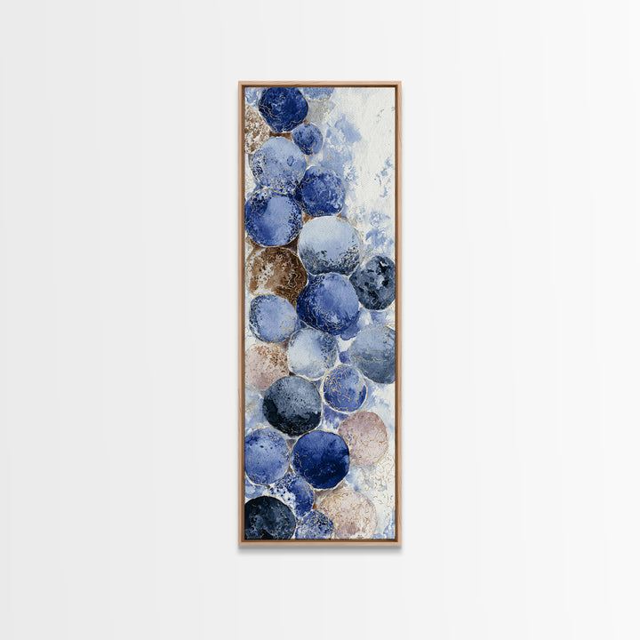 Blueberry Galette with Rustic Farmhouse Texture Canvas Print, Bakery Art, Watercolor Painting, Bakery Decor, Patisserie, BAK-1x3-35